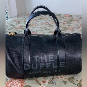 Marc Jacobs Black Leather Duffel Bag